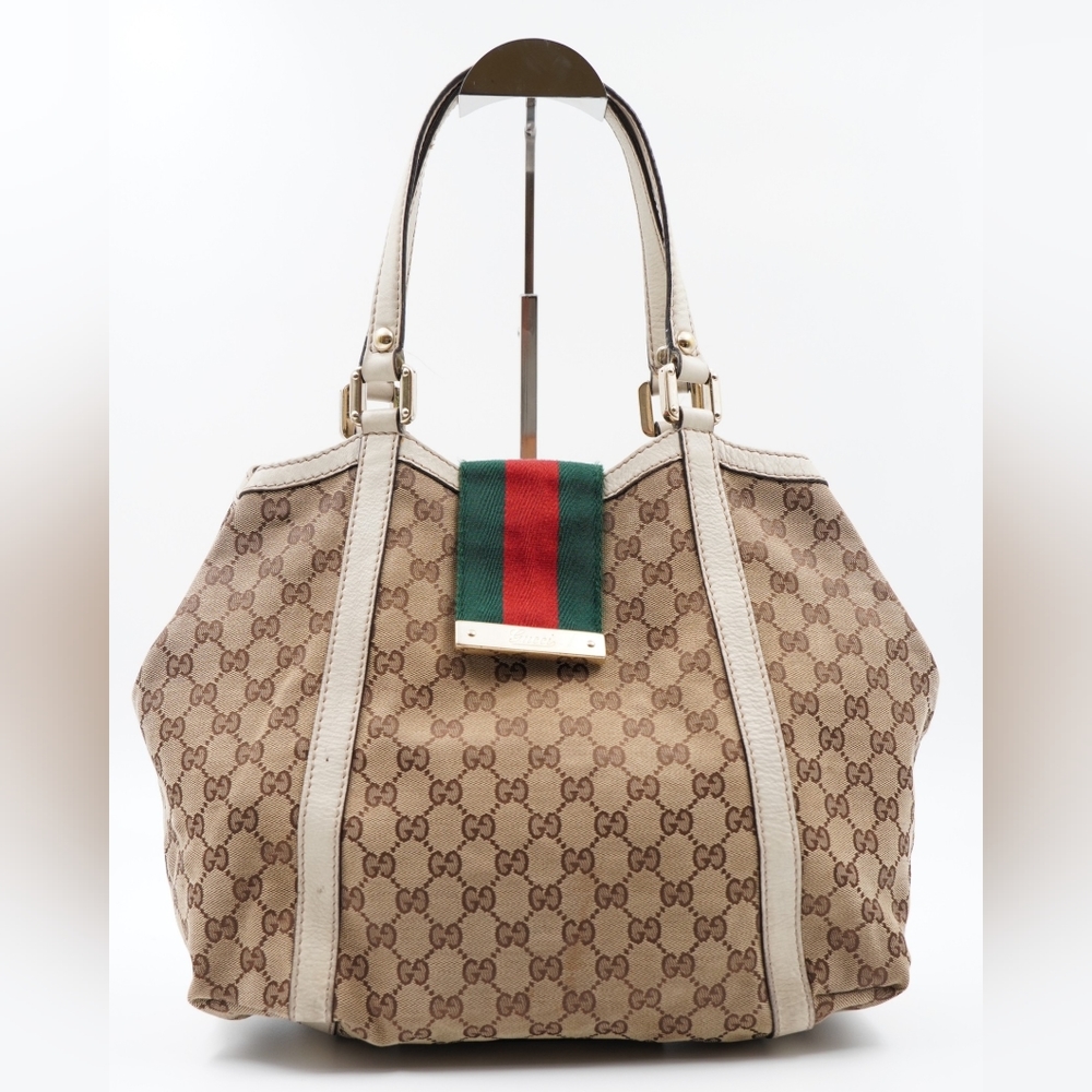 D37❤️Gucci GG Canvas new Ladies Web Tote